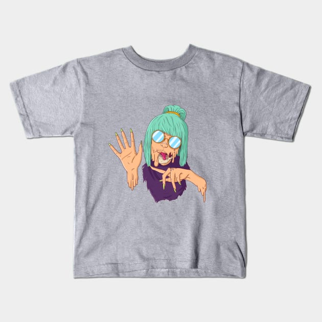 Psychodelic Girl Kids T-Shirt by artub